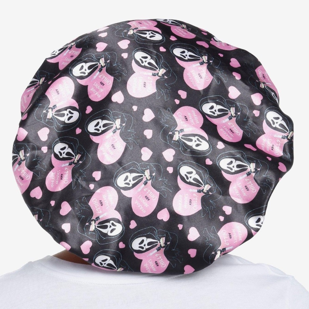 Ghost Face “Horror Movies and Chill” Satin Bonnet- NWT